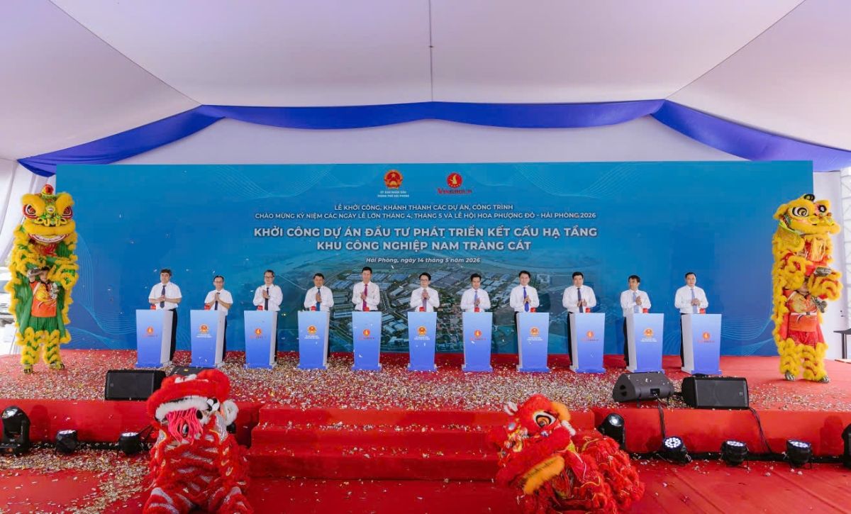 Vinhomes starts infrastructure development for Nam Trang Cat Industrial Park in Hai An, Haiphong