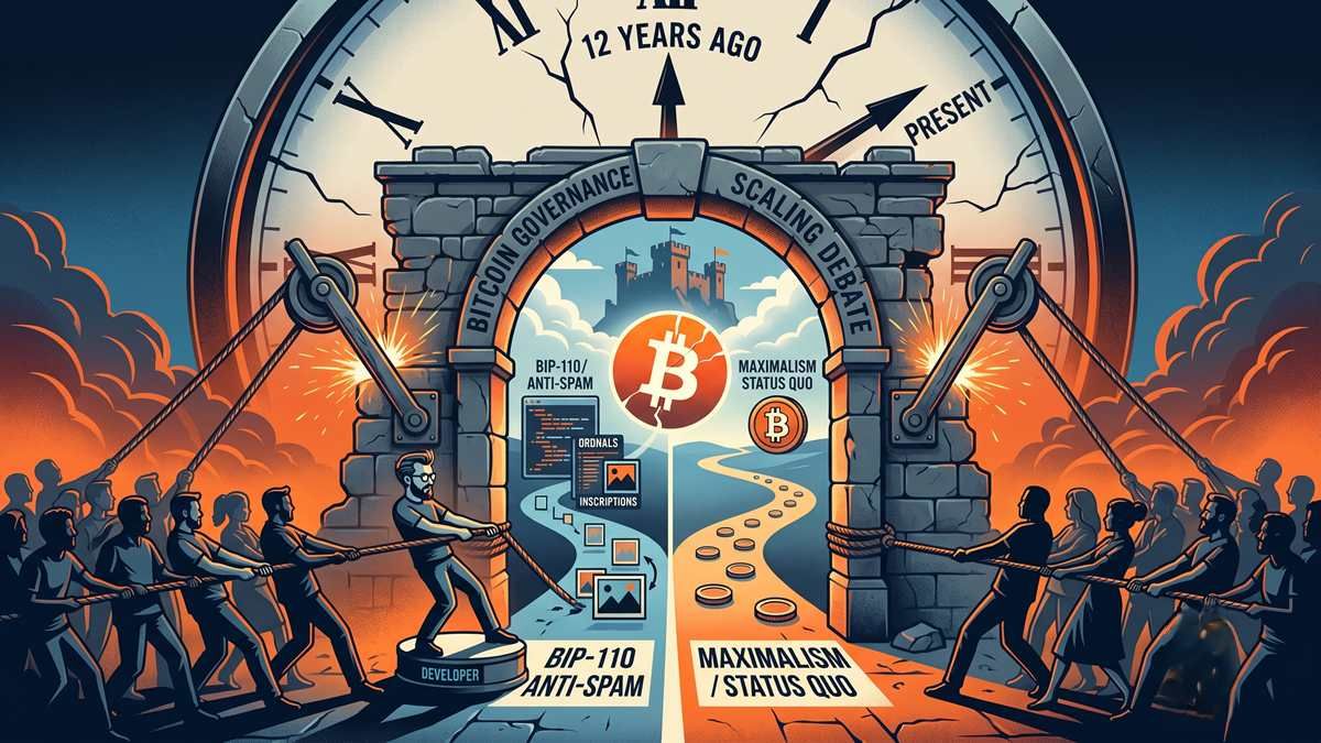 Twelve-year-old Bitcoin scaling debate returns as BIP-110 reignites community divide.