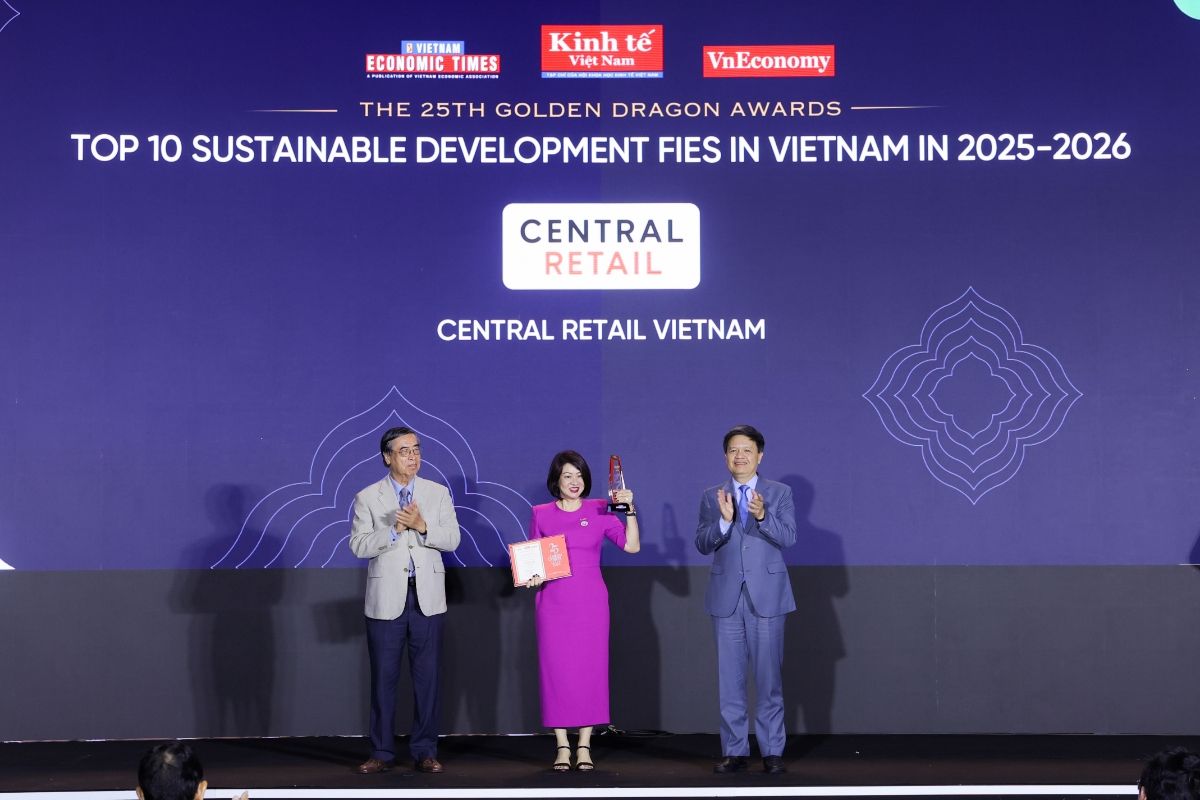 Central Retail Vietnam recognized as a Top 10 Sustainable Development Enterprise for 2025–2026 at Golden Dragon Awards 2026
