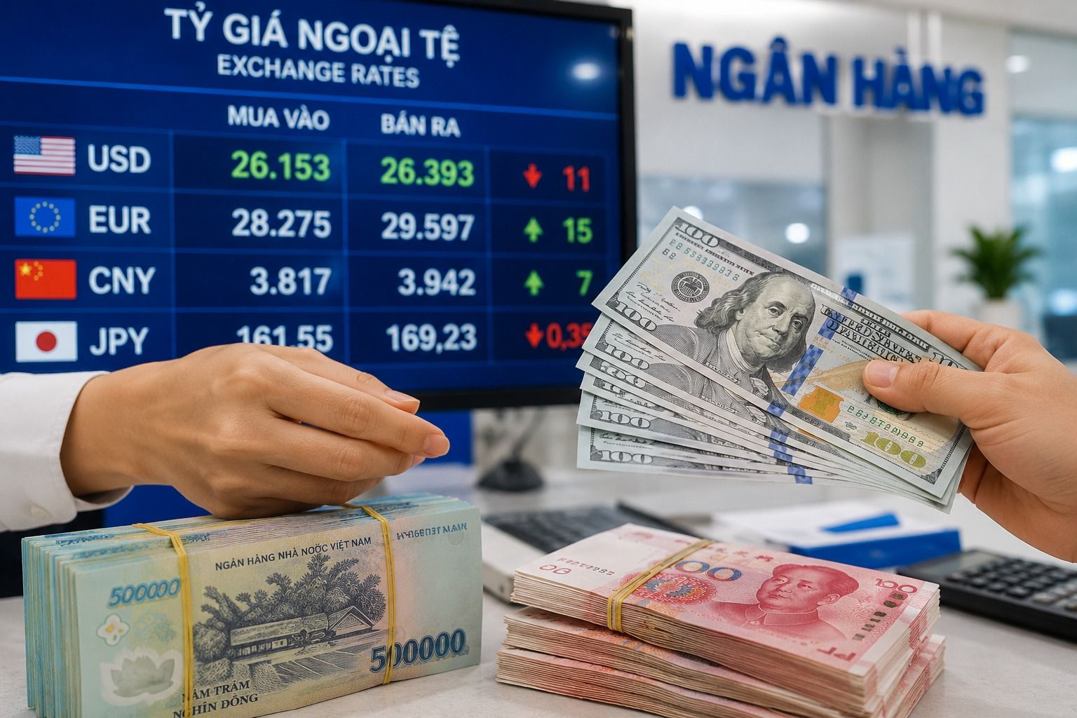 Tỷ giá ngày hôm nay 23/9: USD tăng giá, đồng yên tiếp tục suy yếu