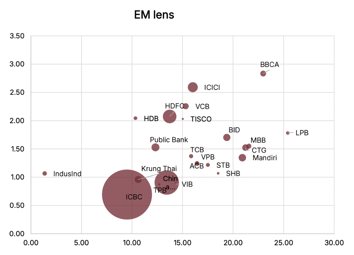 Valuation of Vietnamese banks stands out in Asian emerging markets amid strong profitability