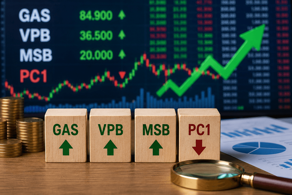 GAS, VPB, MSB nhận khuyến nghị tích cực; PC1 tiềm ẩn rủi ro quản trị
