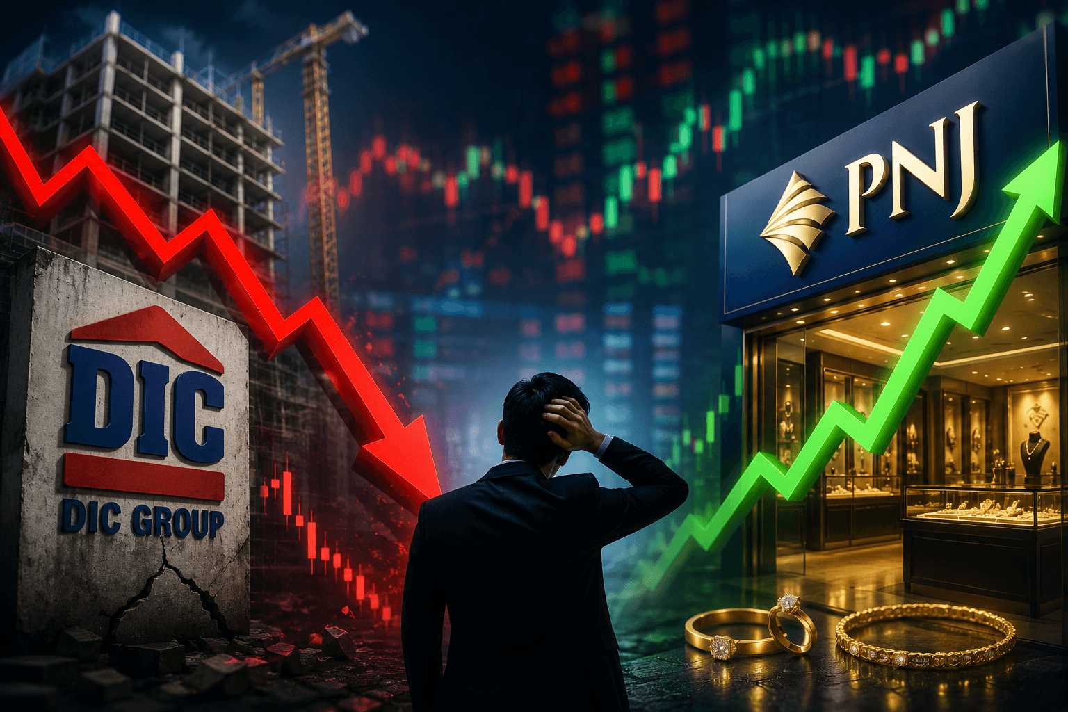 PNJ và DIG ngược dòng hút dòng tiền