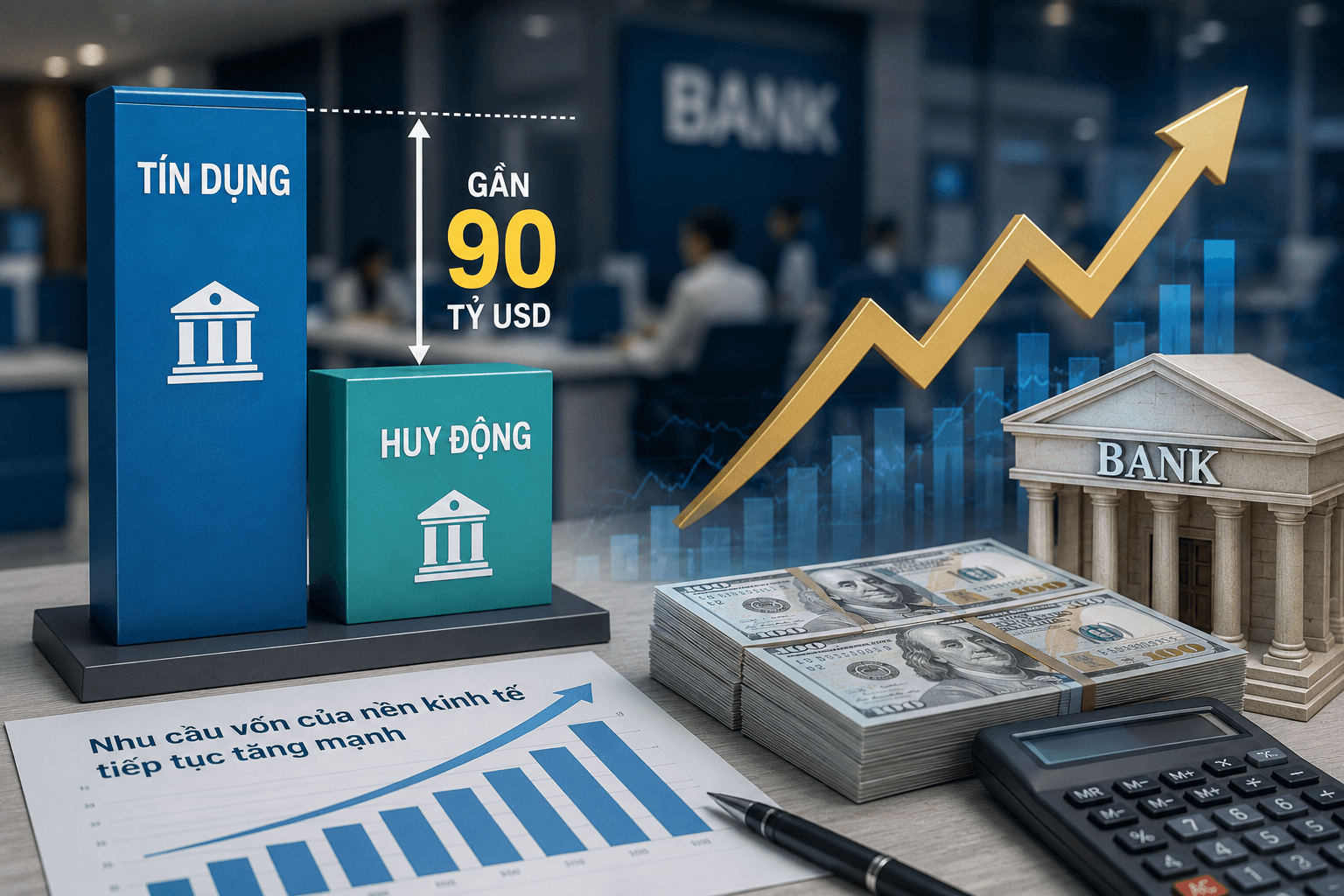 Nhu cầu vốn 1.460 tỷ USD, lãi suất được dự báo “neo cao nhưng không tăng thêm”
