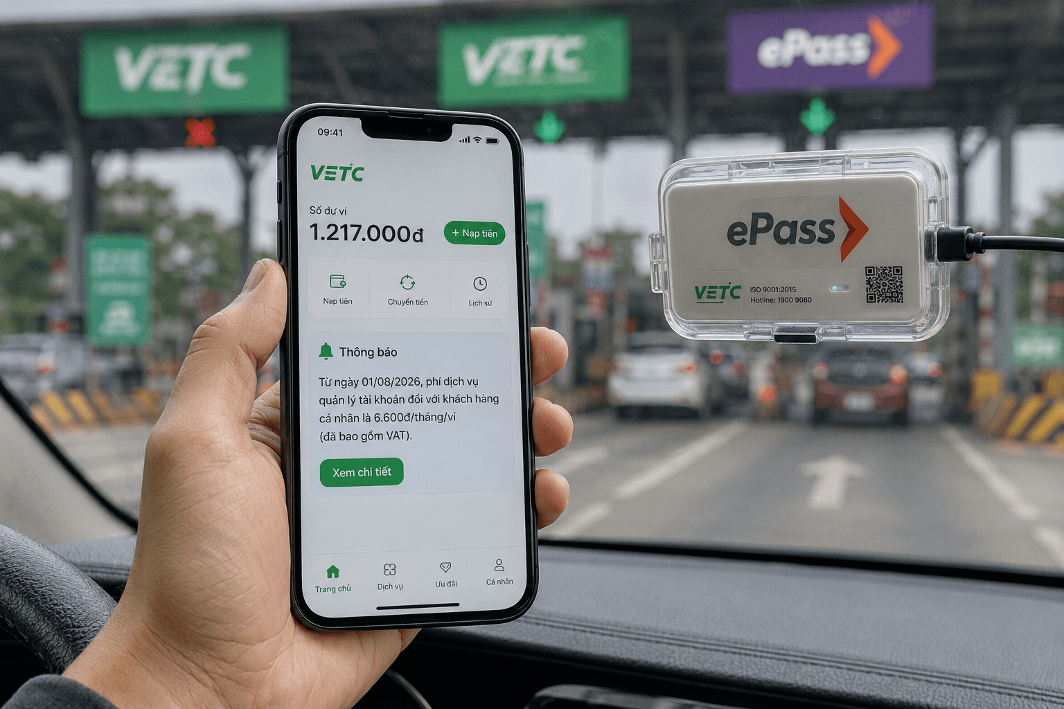 VETC và ePass bắt đầu thu phí quản lý tài khoản, doanh nghiệp trả 66.000 đồng/tháng