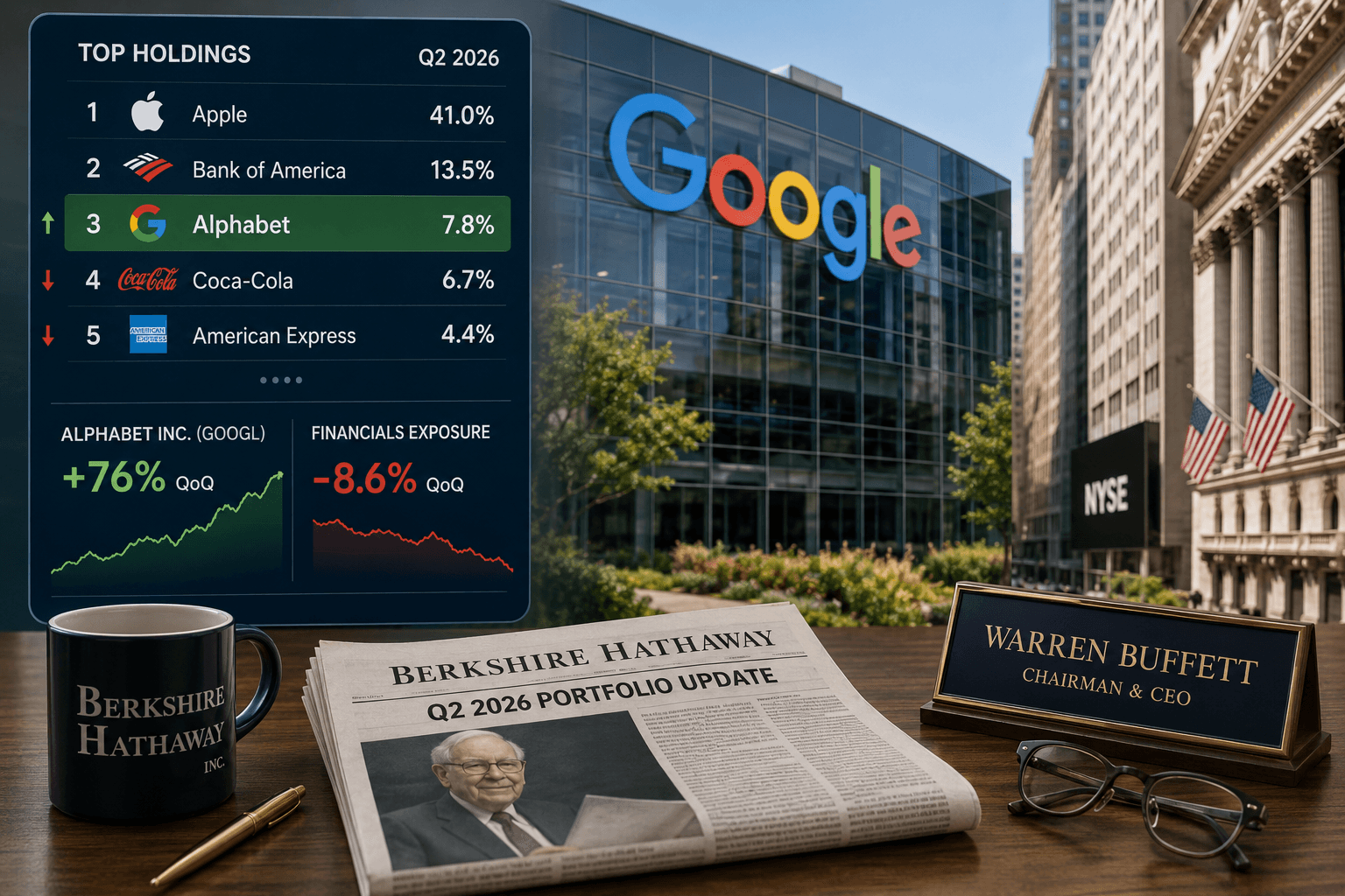 Tập đoàn Warren Buffett mua thêm 48,1 triệu cổ phiếu Alphabet trong quý II