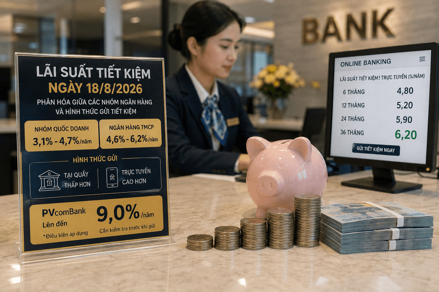 Lãi suất ngân hàng vẫn cao, ngân hàng nào trả lãi tiết kiệm cao nhất hiện nay