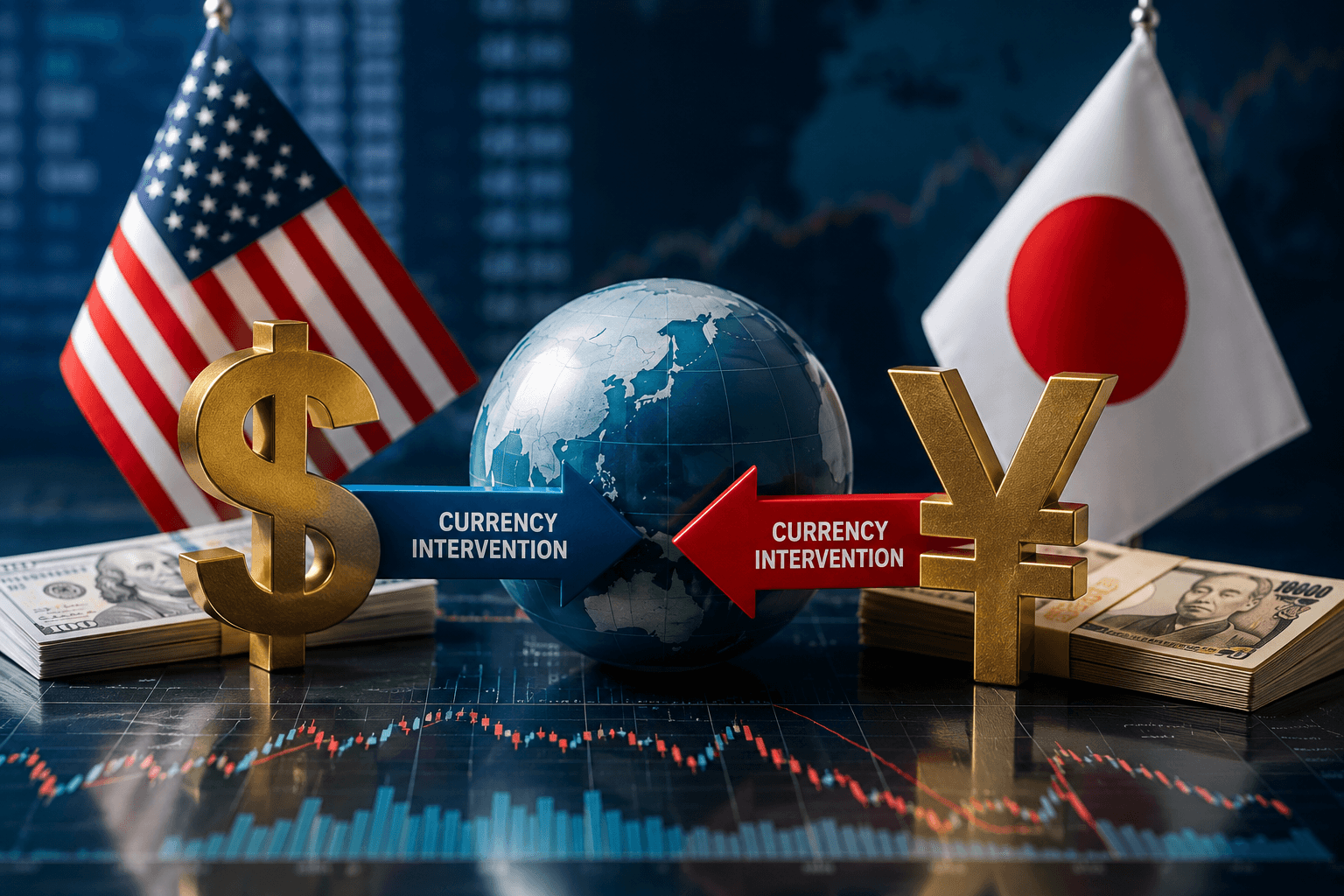Washington và Tokyo hiếm hoi can thiệp tỷ giá, ngăn đồng Yên mất giá