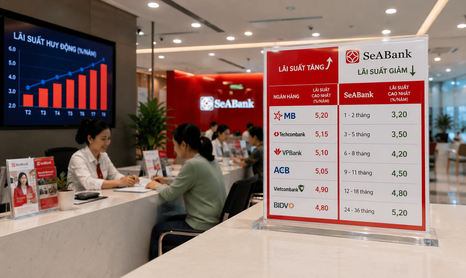 Lãi suất tiết kiệm đầu tháng 8: SeABank hạ lãi, BIDV dẫn đầu nhóm Big4