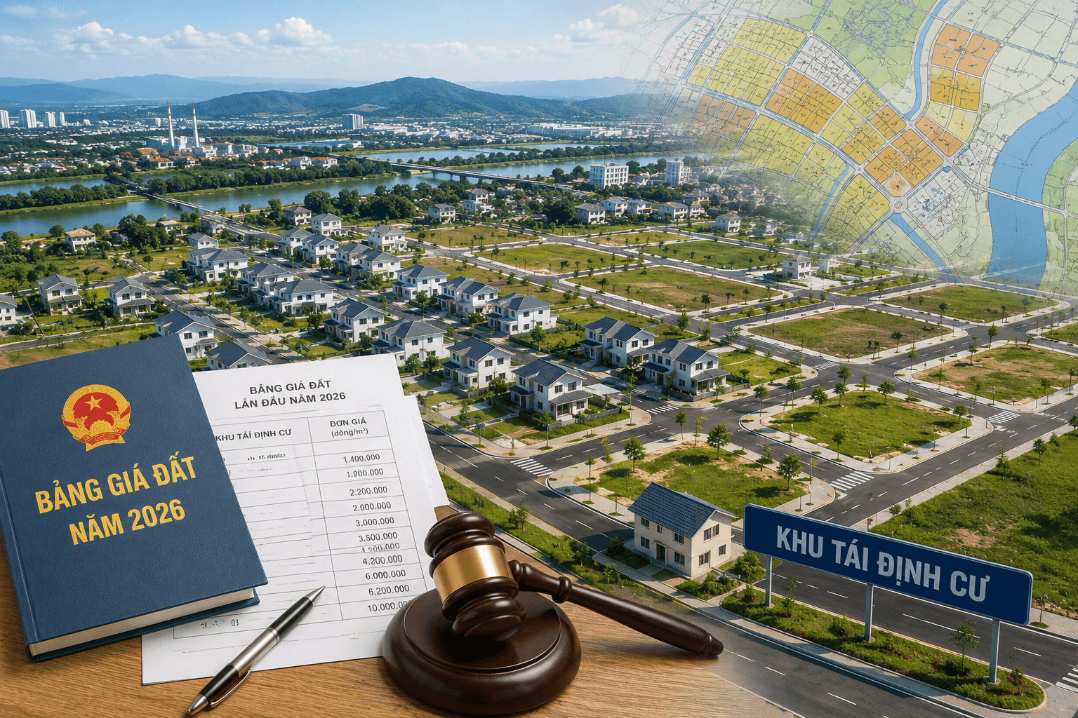 Thái Nguyên bổ sung giá đất tái định cư tại 16 xã, phường, thấp nhất từ 1,4 triệu đồng/m2