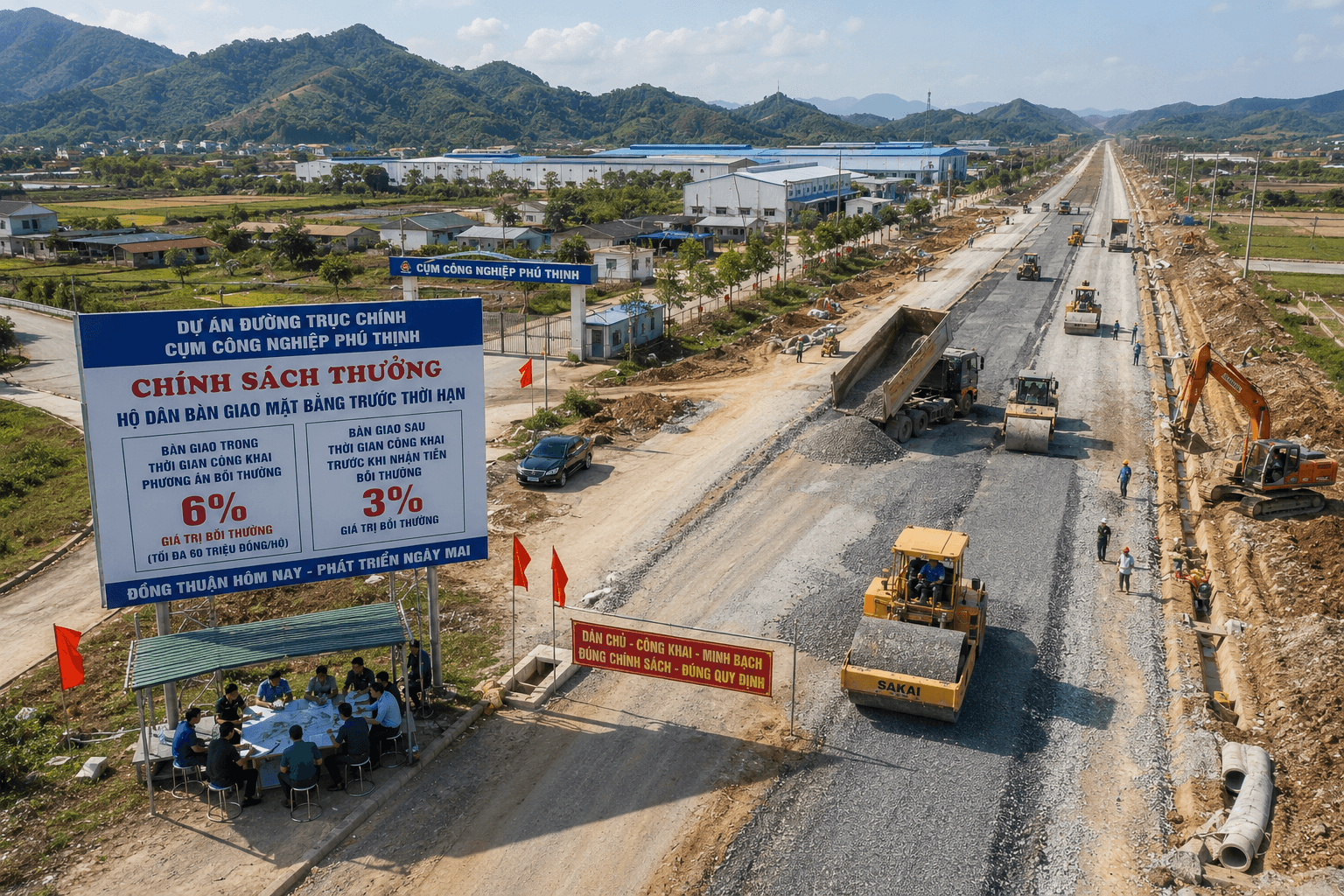 Lào Cai thưởng bàn giao mặt bằng sớm, tăng tốc hạ tầng Cụm công nghiệp Phú Thịnh