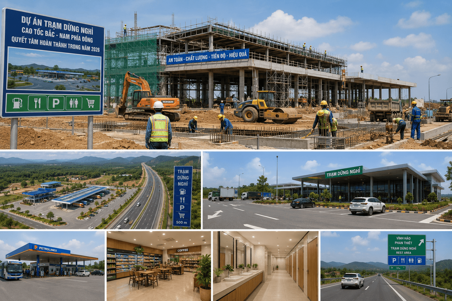 Bộ Xây dựng yêu cầu hoàn thành 21 trạm dừng nghỉ cao tốc Bắc - Nam trong năm 2026