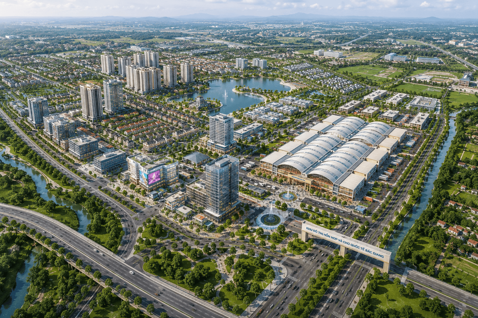 Bắc Ninh phê duyệt khu đô thị hỗn hợp và chợ quốc tế Bắc Giang hơn 30.600 tỷ đồng