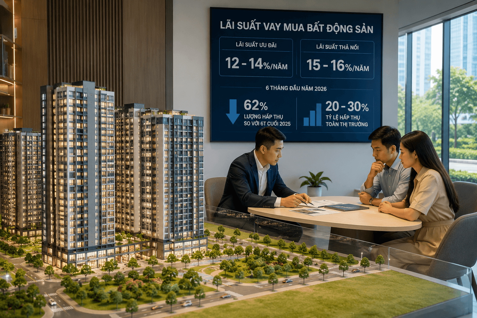 Lãi suất mua bất động sản lên đến 15-16%/năm, người mua nhà chịu nhiều áp lực