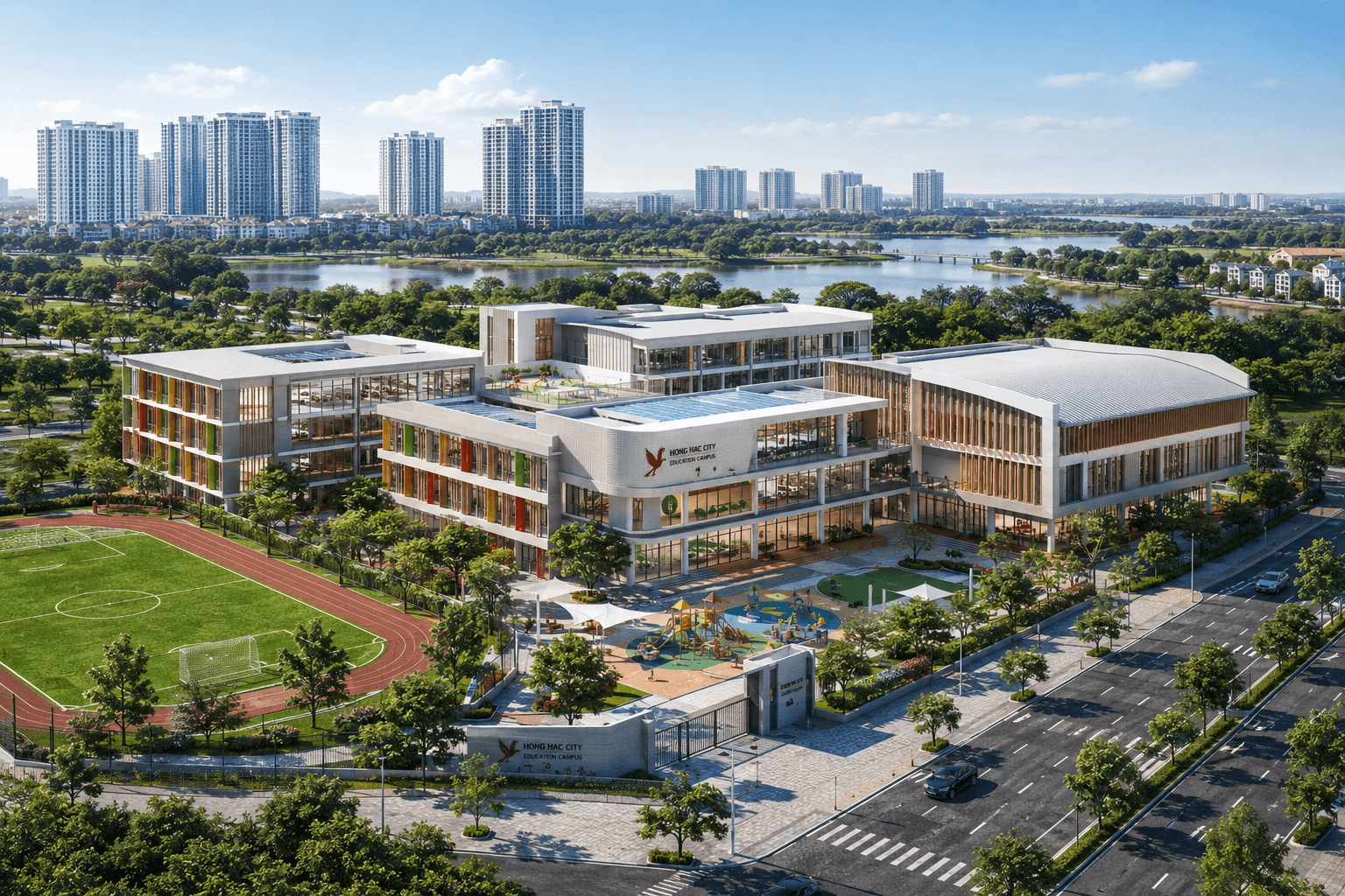 Tổ hợp giáo dục 40 triệu USD hoàn thiện hệ tiện ích tại Hồng Hạc City