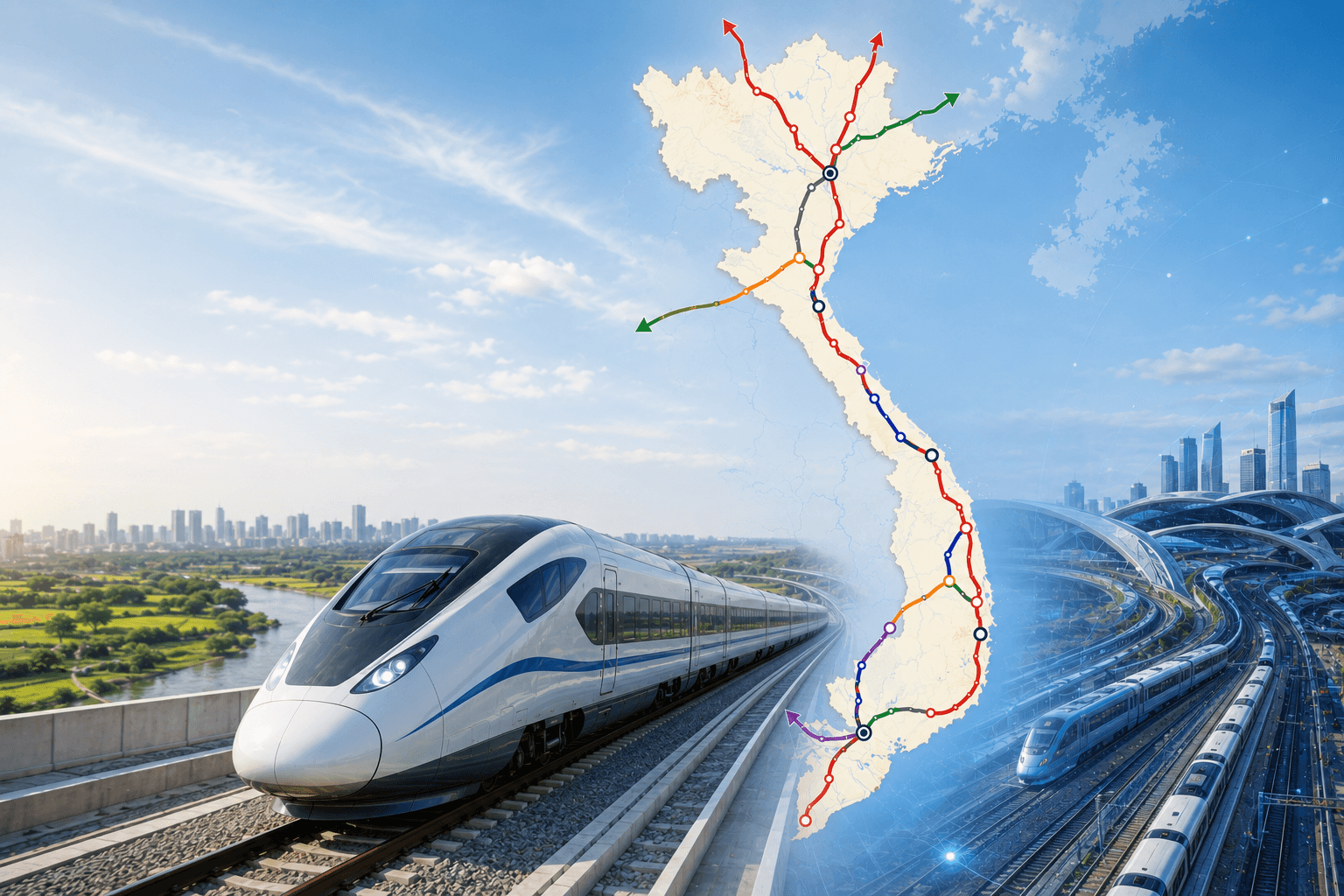 Đường sắt tốc độ cao và 16 tuyến mới trở thành trụ cột quy hoạch đến năm 2050