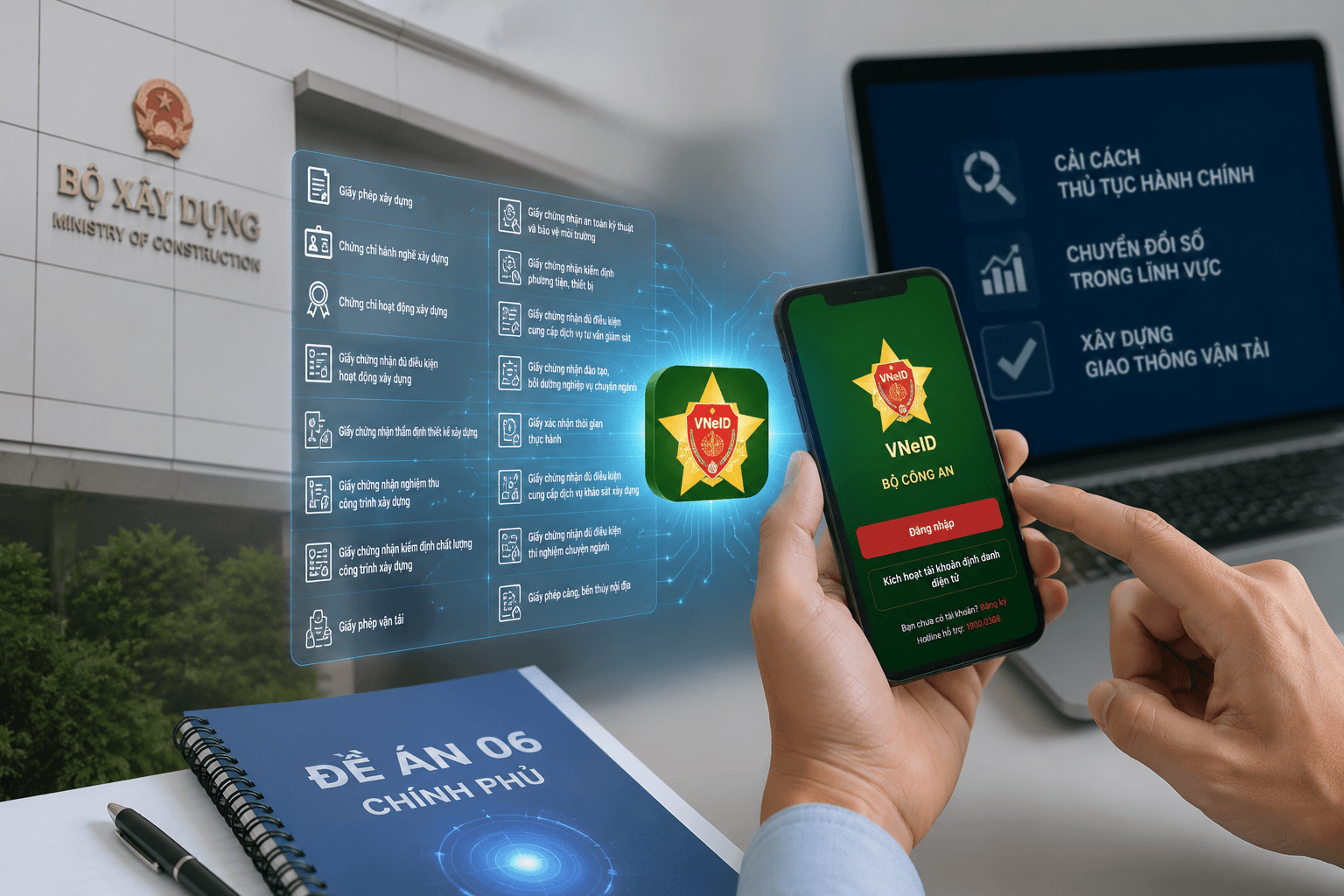 Bộ Xây dựng tích hợp thêm 16 loại giấy tờ lên VNeID trong năm 2026