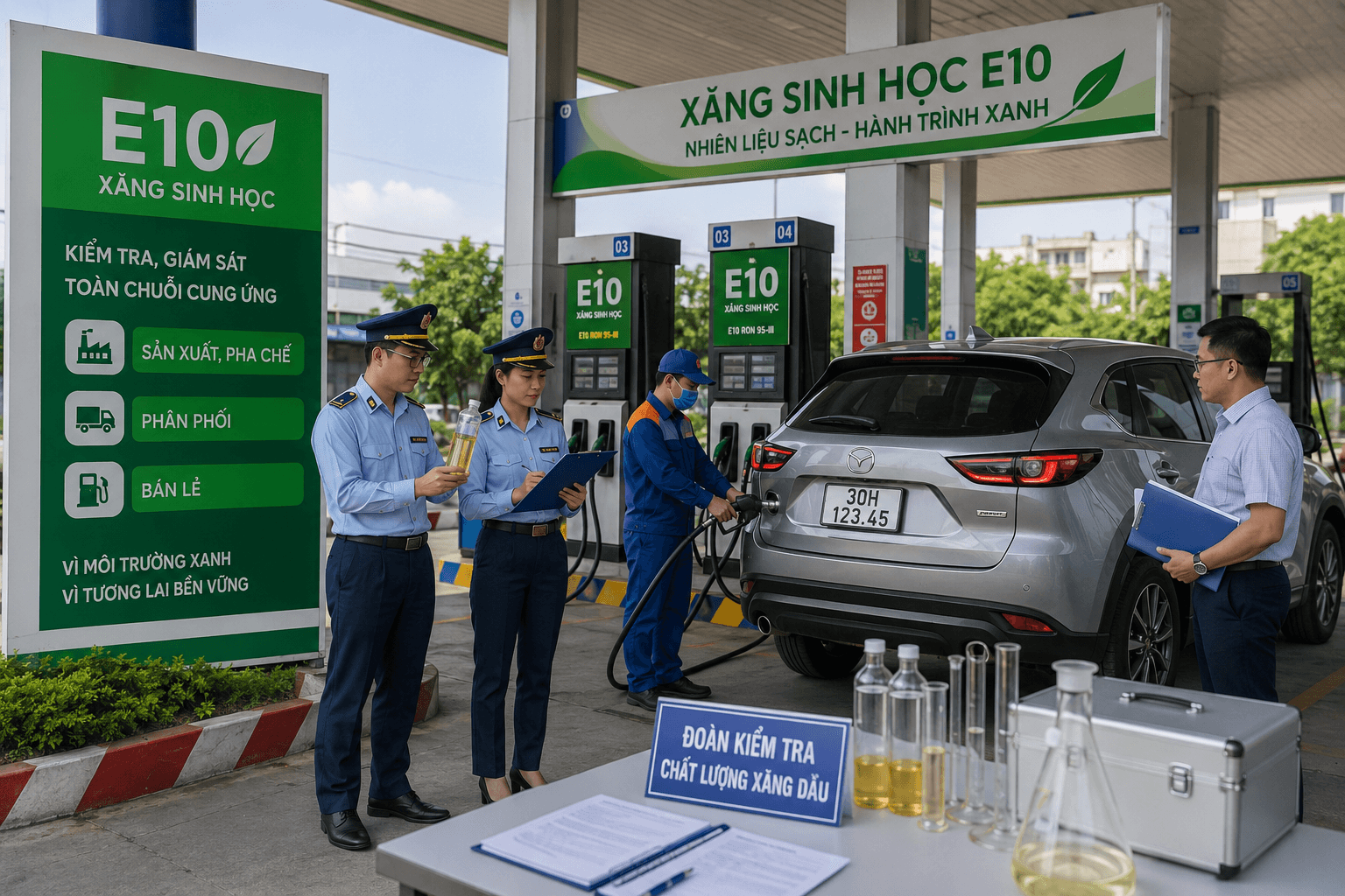 Hà Nội: Giám sát, kiểm tra chất lượng xăng sinh học E10