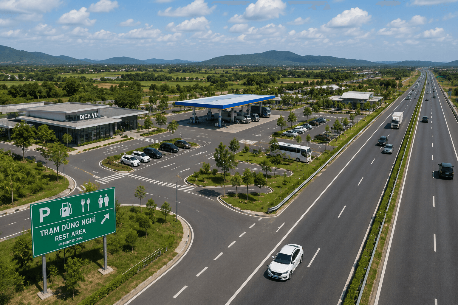 Bộ Xây dựng yêu cầu hoàn thành toàn bộ trạm dừng nghỉ trên cao tốc Bắc - Nam trong năm 2026