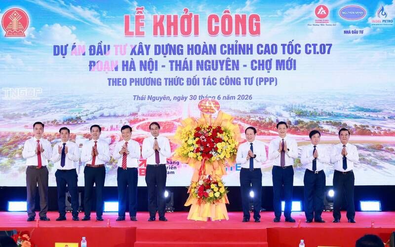 Khởi công dự án mở rộng cao tốc Hà Nội - Thái Nguyên - Chợ Mới