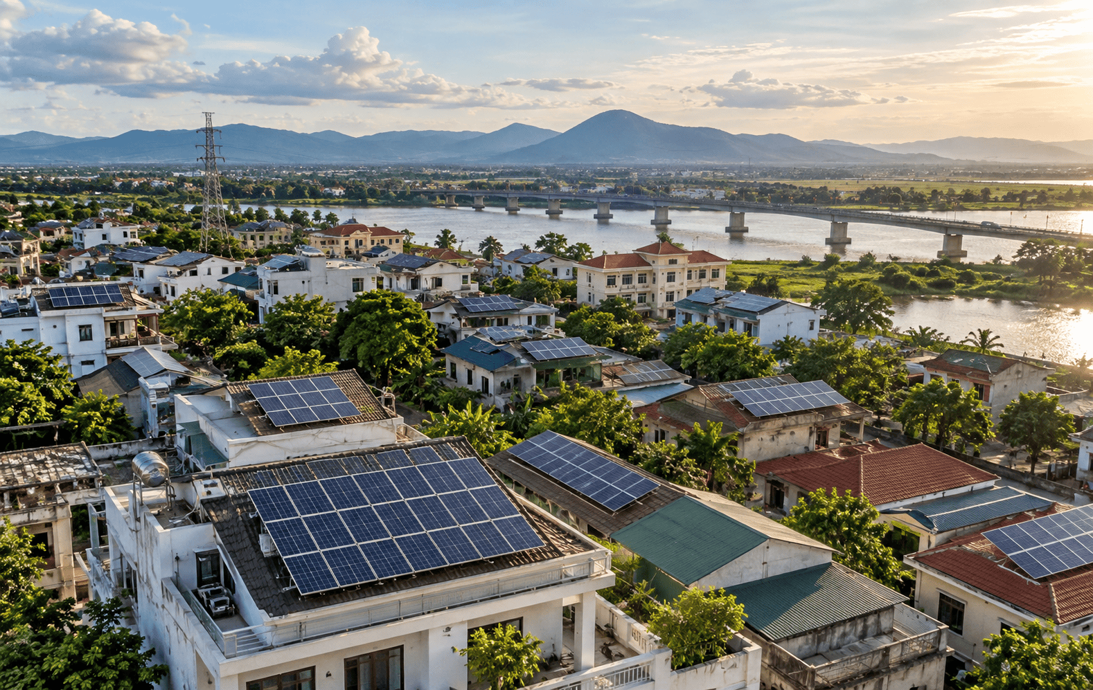 Golden Solar Town by the River.png