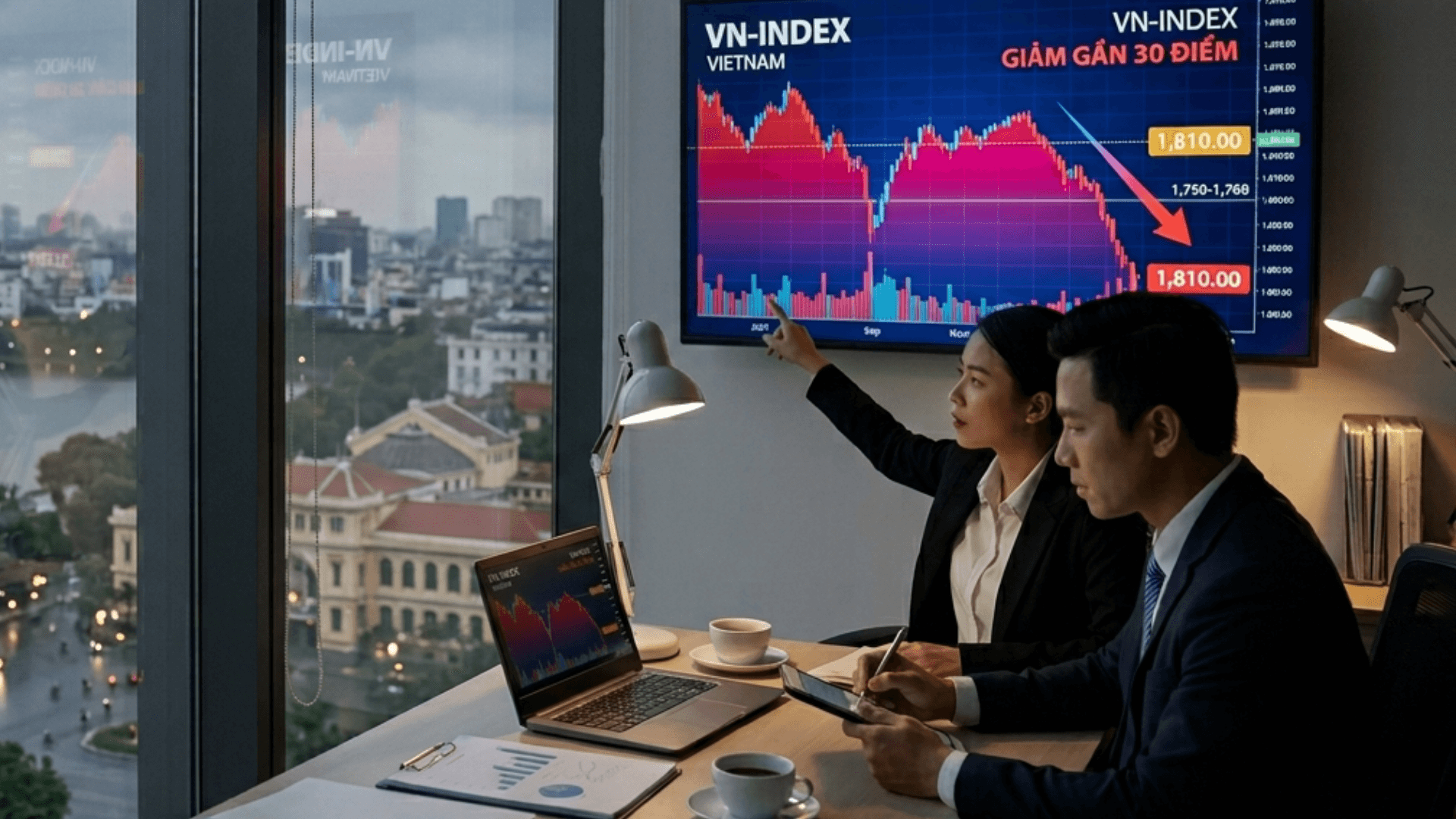 VN-Index giảm gần 30 điểm: Áp lực chốt lời đè nặng thị trường