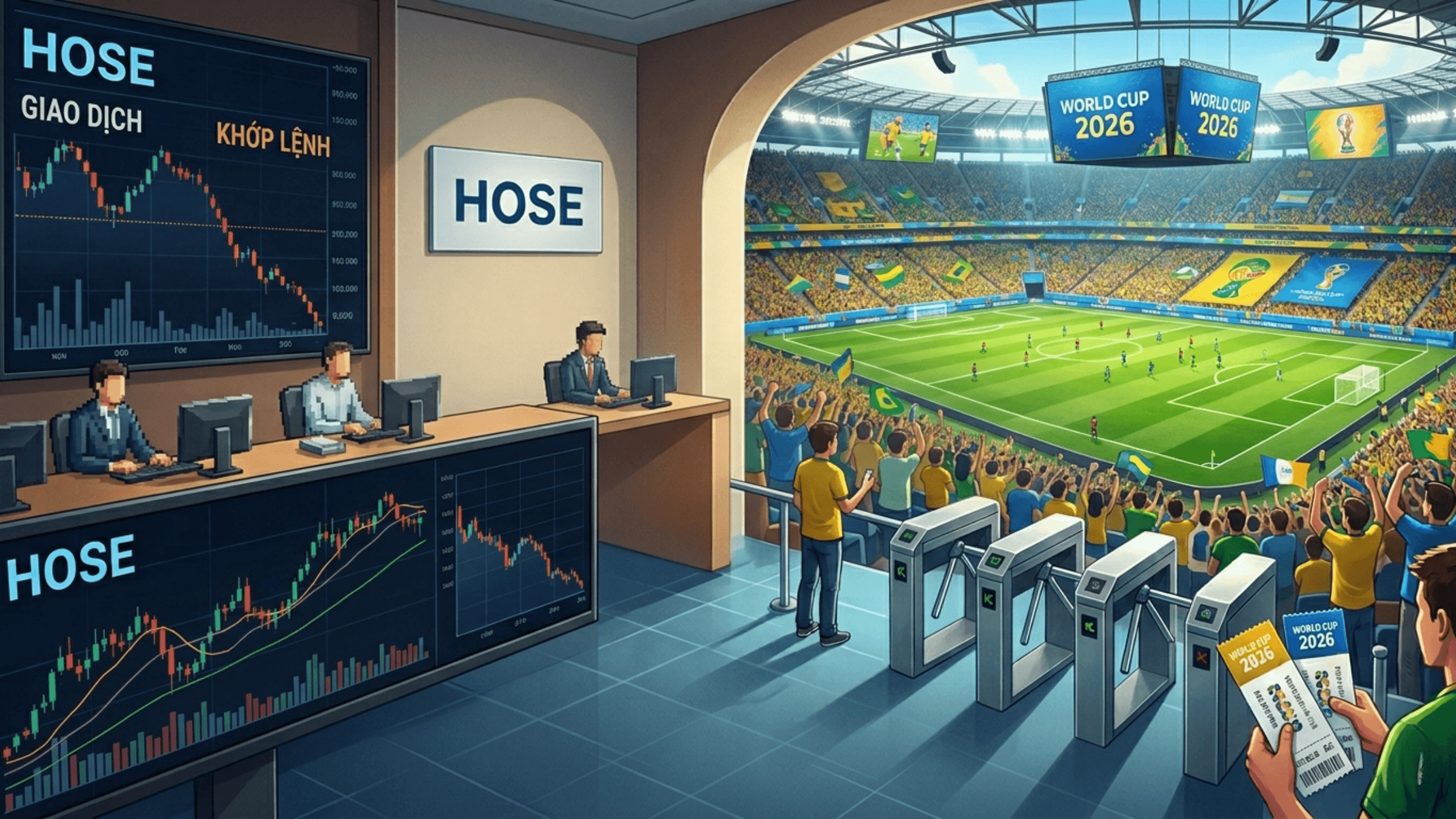 Thanh khoản HOSE "thủng lưới" trước thềm World Cup