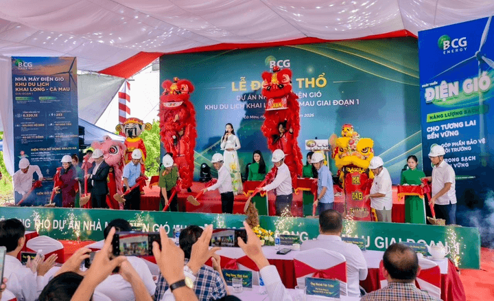 Ca Mau breaks ground on Khai Long wind power plant – Ca Mau Phase 1, with investment of over VND 6.32 trillion, to supply electricity to about 105,000 households