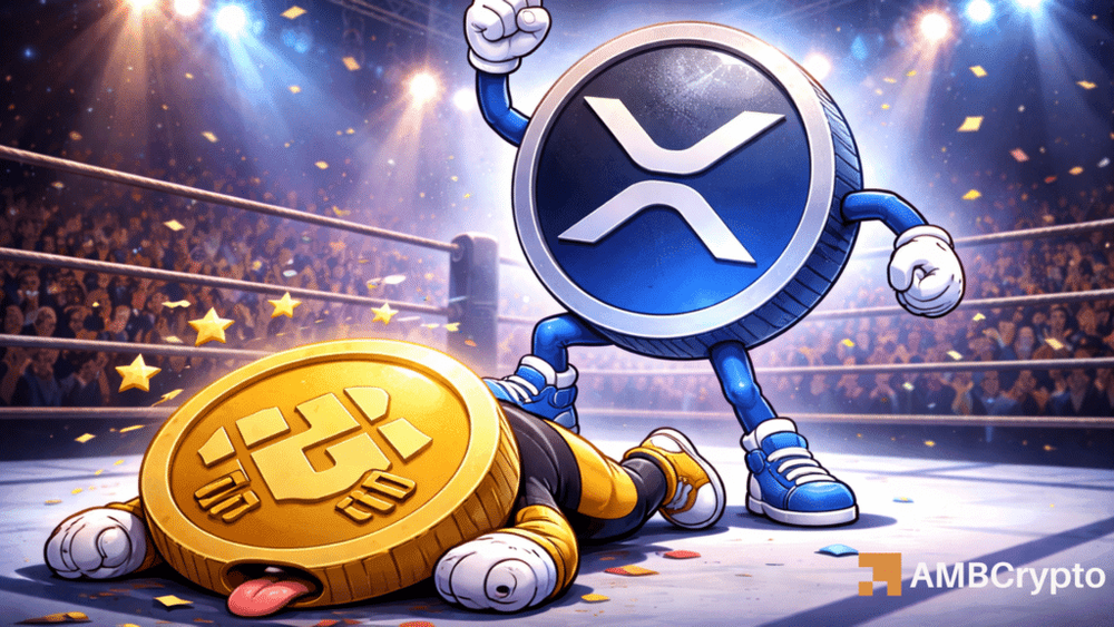 XRP vượt qua BNB về vốn hóa thị trường; tính bền vững của sự thay đổi vẫn chưa chắc chắn.