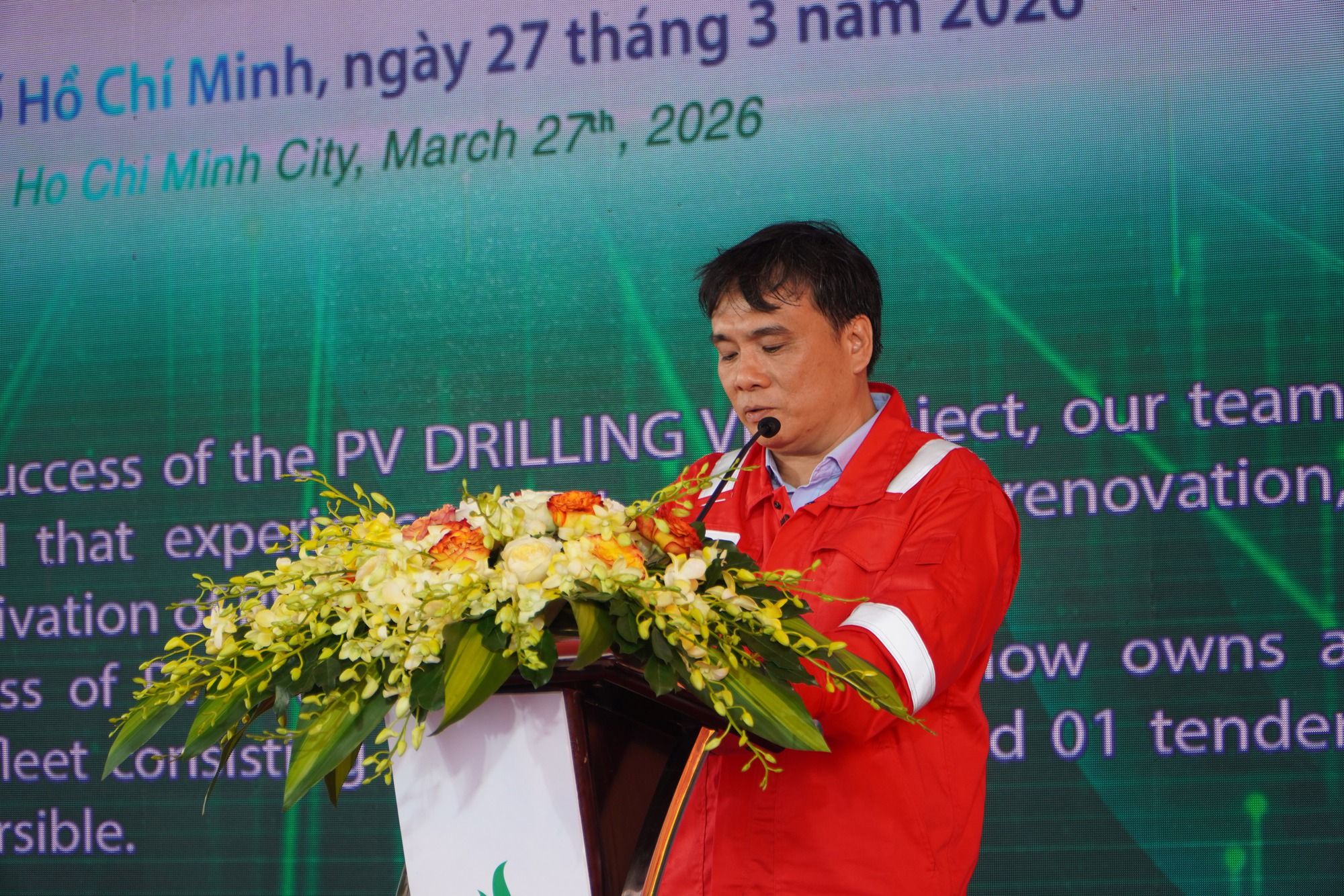PV DRILLING IX được đặt tên tại TP.HCM là giàn khoan tự nâng đa năng hiện đại nhất