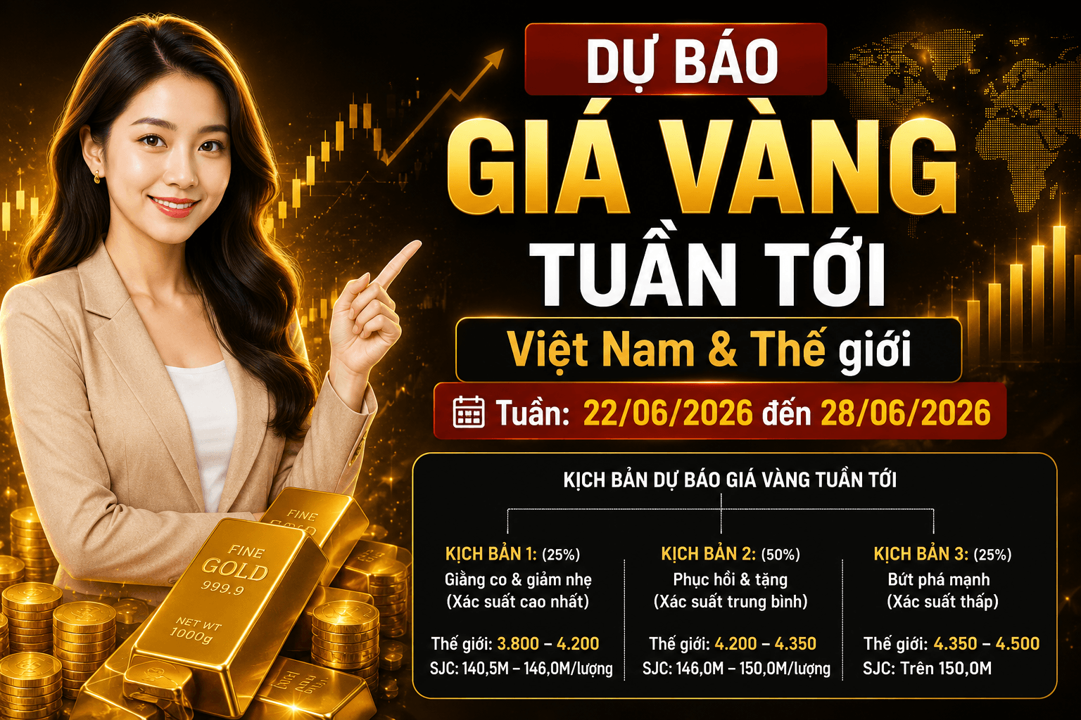 Dự báo giá vàng: SJC mất mốc đỉnh, nhẫn trơn 9999 giảm tới 2,67%