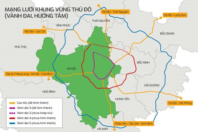 Đường Vành đai 4 - Vùng Thủ đô: Bài toán kết nối các cực tăng trưởng