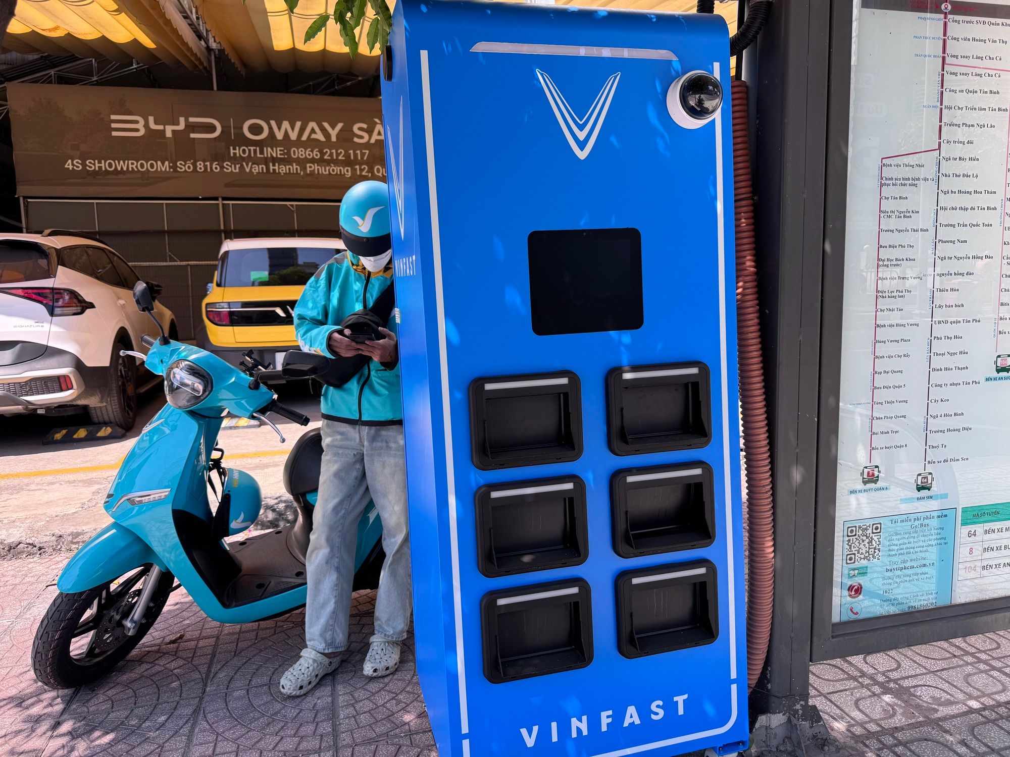 GSM cung cấp miễn phí thuê pin và đổi pin trong vòng ba năm cho tài xế Xanh SM Bike