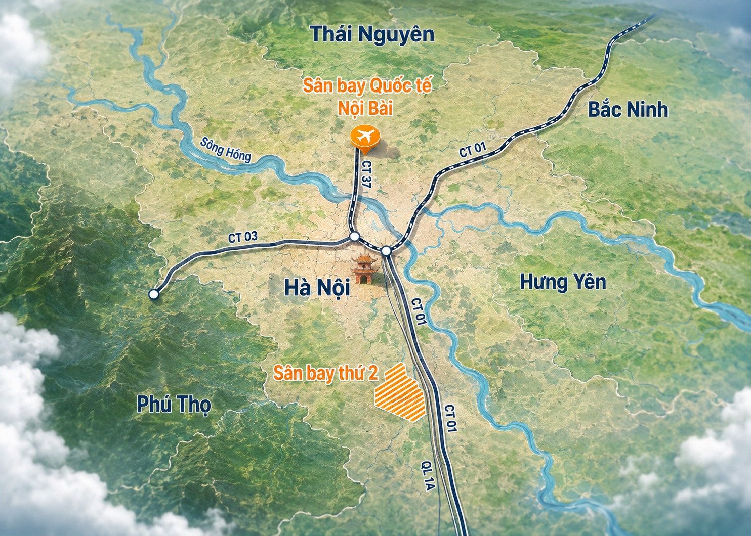 Hà Nội lên kế hoạch sân bay quốc tế thứ hai rộng 1.500ha, đón 50 triệu khách mỗi năm