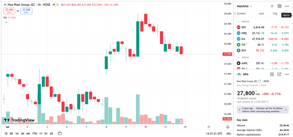 HPG chairman's son buys 33.3 million shares, short of 50 million registered, due to market conditions