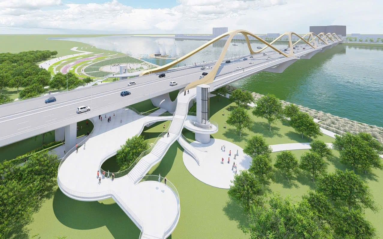 Hé lộ diện mạo cây cầu 16.200 tỷ đồng với hệ “vòm vô cực” độc đáo trên sông Hồng