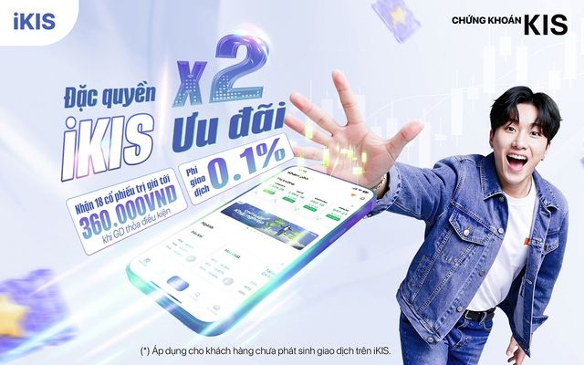 KIS áp dụng phí giao dịch 0,1% trên nền tảng iKIS và tặng cổ phiếu miễn phí dựa trên giá trị giao dịch tích lũy cho nhà đầu tư quay lại