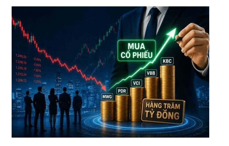 Lãnh đạo doanh nghiệp đua nhau gom cổ phiếu sau nhịp điều chỉnh giá về vùng thấp nhất trong nhiều năm