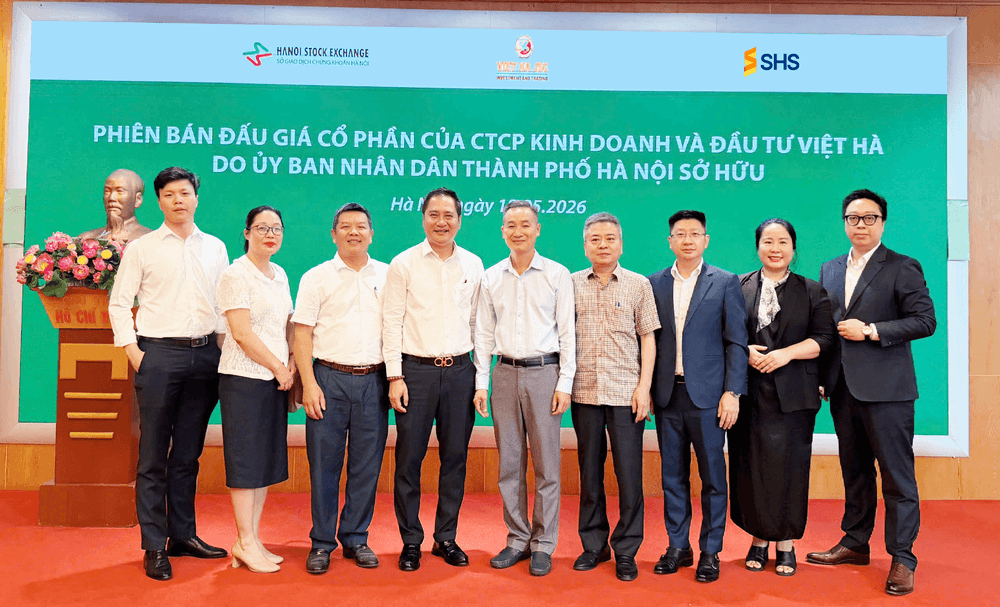 SHS tư vấn thành công thương vụ đấu giá 51% cổ phần CTCP Kinh doanh và Đầu tư Việt Hà do UBND Thành phố Hà Nội sở hữu