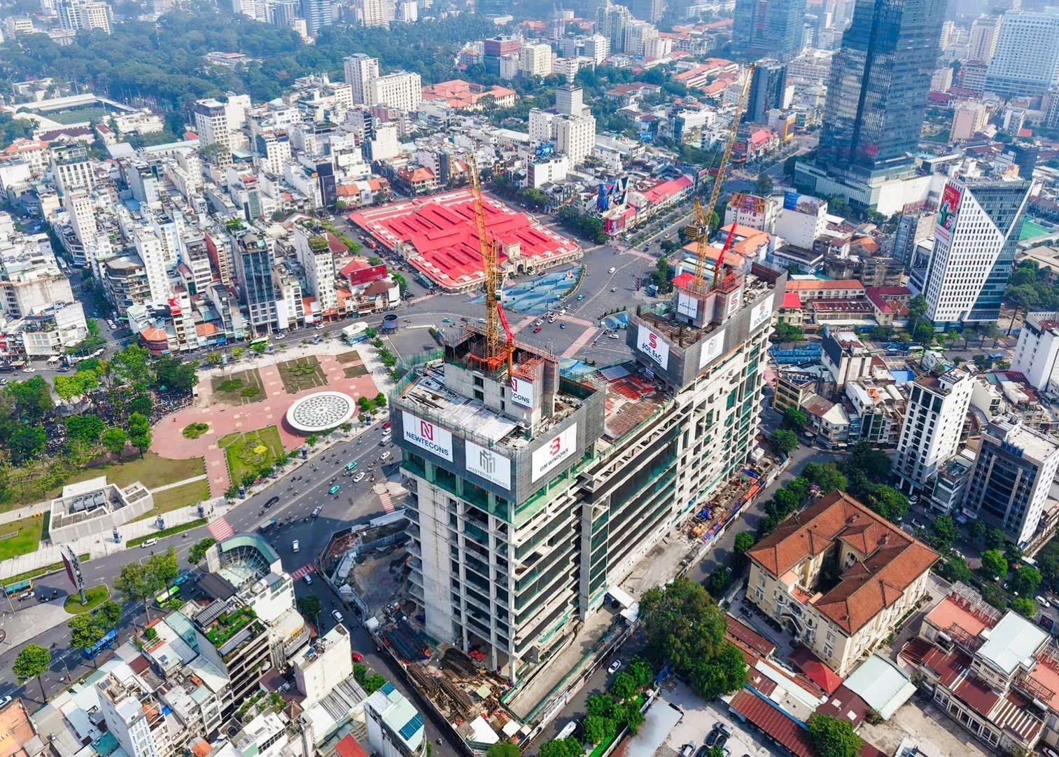 Siêu tòa tháp đôi One Central Saigon cao 56 tầng  kết nối trực tiếp metro Bến Thành