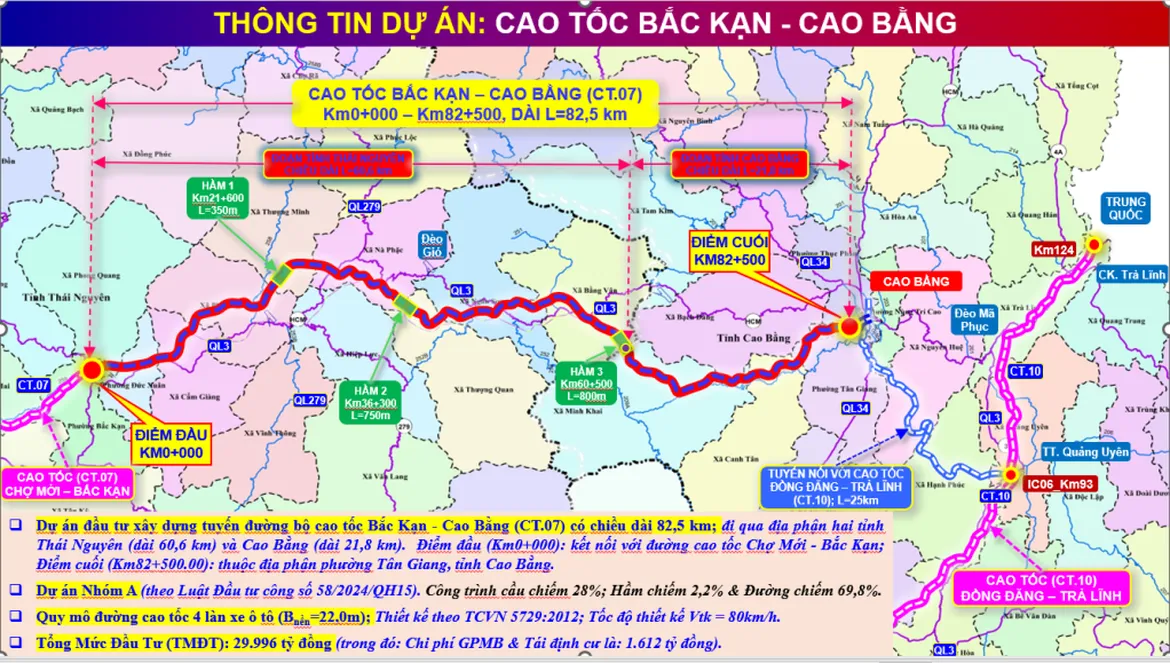 Cao tốc hơn 29.000 tỷ đồng nối Hà Nội với Cao Bằng dự kiến khởi công cuối năm 2026