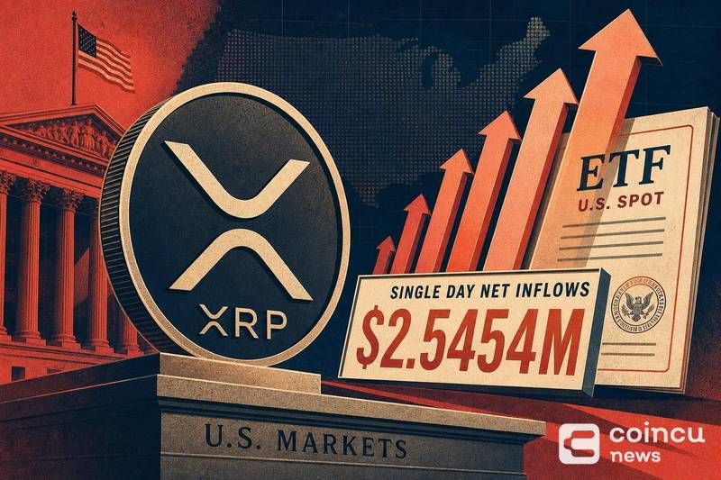 U.S. XRP spot ETF sees $2.5454M single-day net inflows