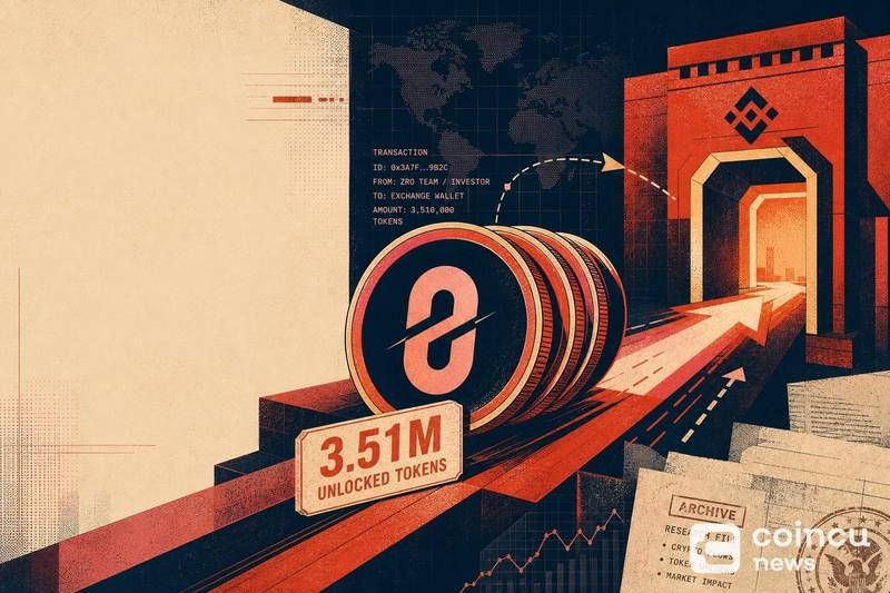 ZRO team or investor transfers 3.51 million unlocked ZRO tokens to Binance